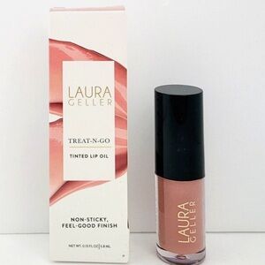 New Laura Geller FINISH LINE Treat-N-Go Tinted Lip Oil Non Sticky 3.8ml in Box